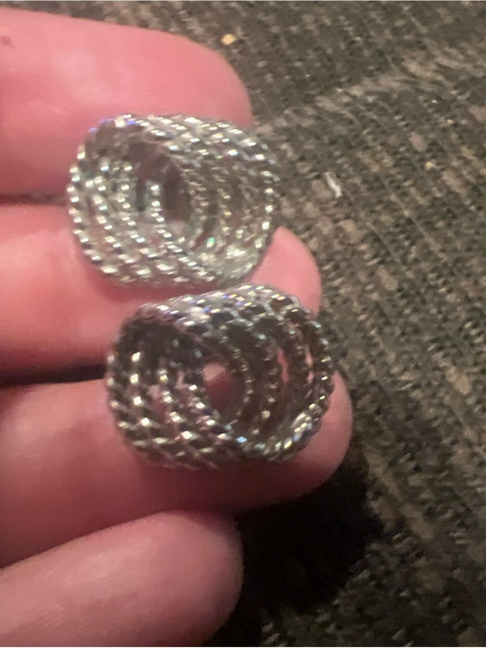 Silver Twisted Hoop Earrings - Classic Women Jewelry crown Trifari